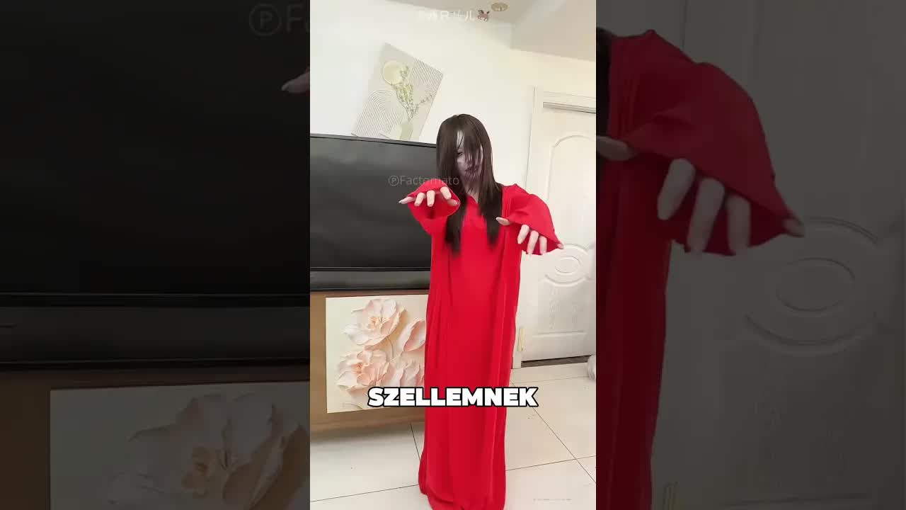Egy lány szellemet játszott a húgának