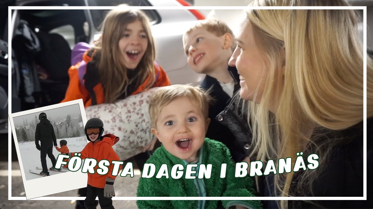 Familjen Tiger på skidsemester i Branäs