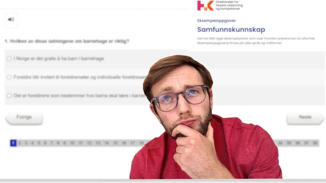 Jeg tar den offisielle Samfunnskunnskap-prøven
