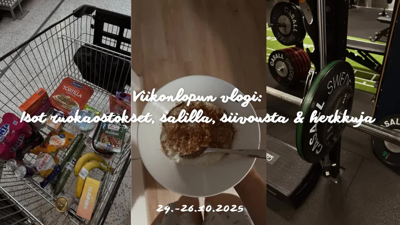 Viikonloppuvlogi: Ruokaostoksia ja siivousta