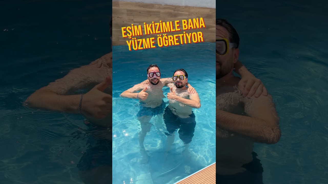 Eşimle Havuzda Yüzme Öğreniyorum