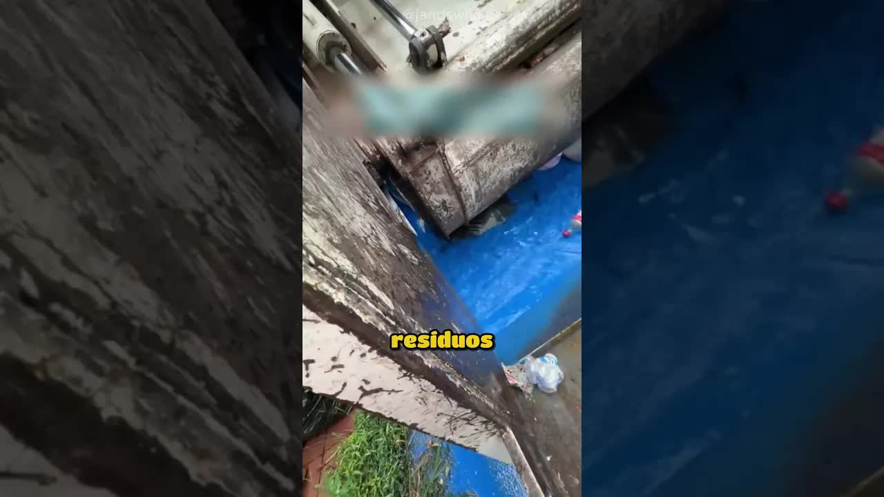 Lata de tinta explode em caminhão de lixo