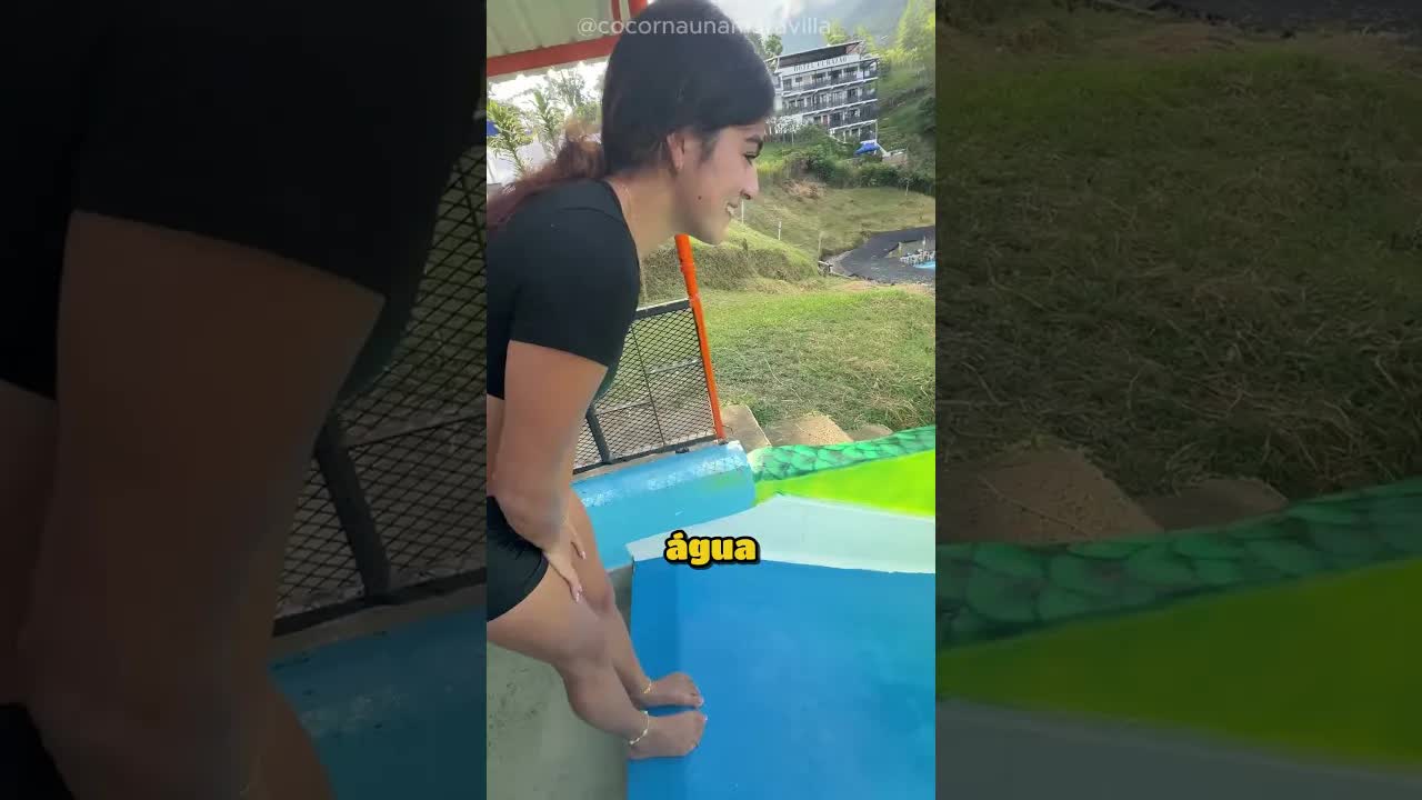 O truque para o salto perfeito na piscina