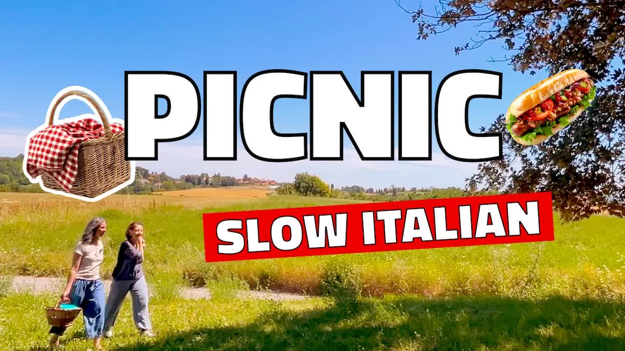 Un picnic all'aperto - conversazione in italiano lento