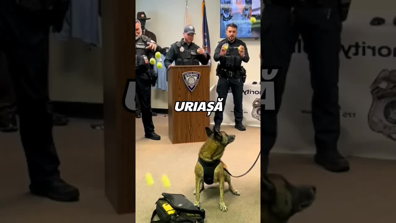 Câinele polițist descoperă o surpriză emoționantă