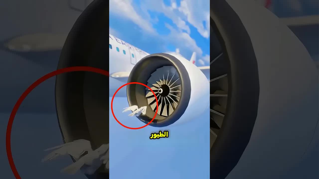 ماذا يحدث عندما يصطدم طائر بمحرك طائرة؟