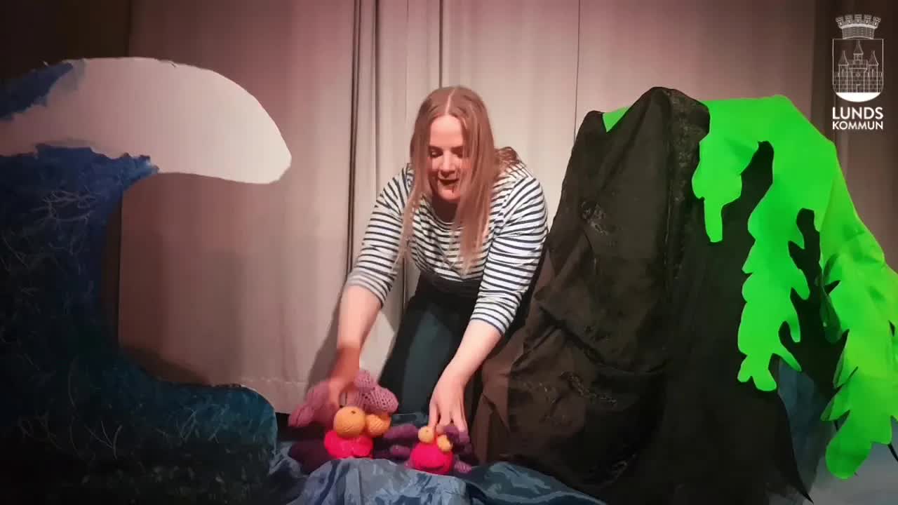 Sagostund med Lilla Krabban på biblioteket