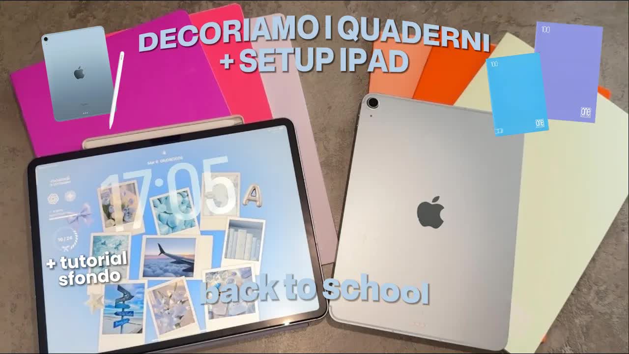 Decorare quaderni e setup iPad per l'università
