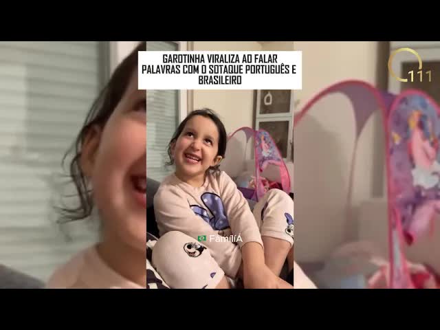 Menina de 4 anos fala com sotaque misto