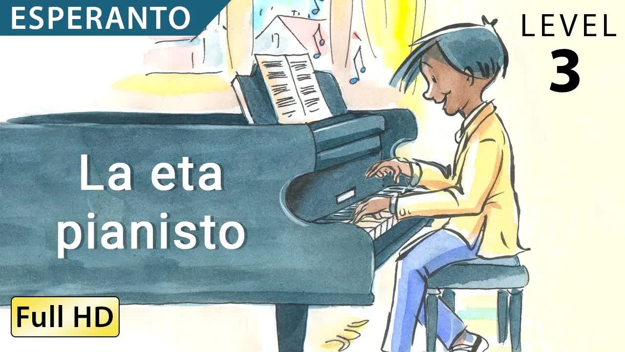 La eta pianisto: Azul lernas ludi per sia koro