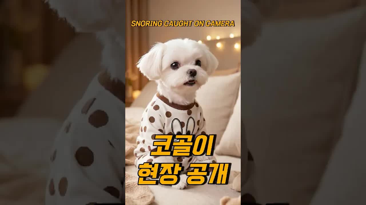 엄마가 찍은 두부의 코골이 영상 공개
