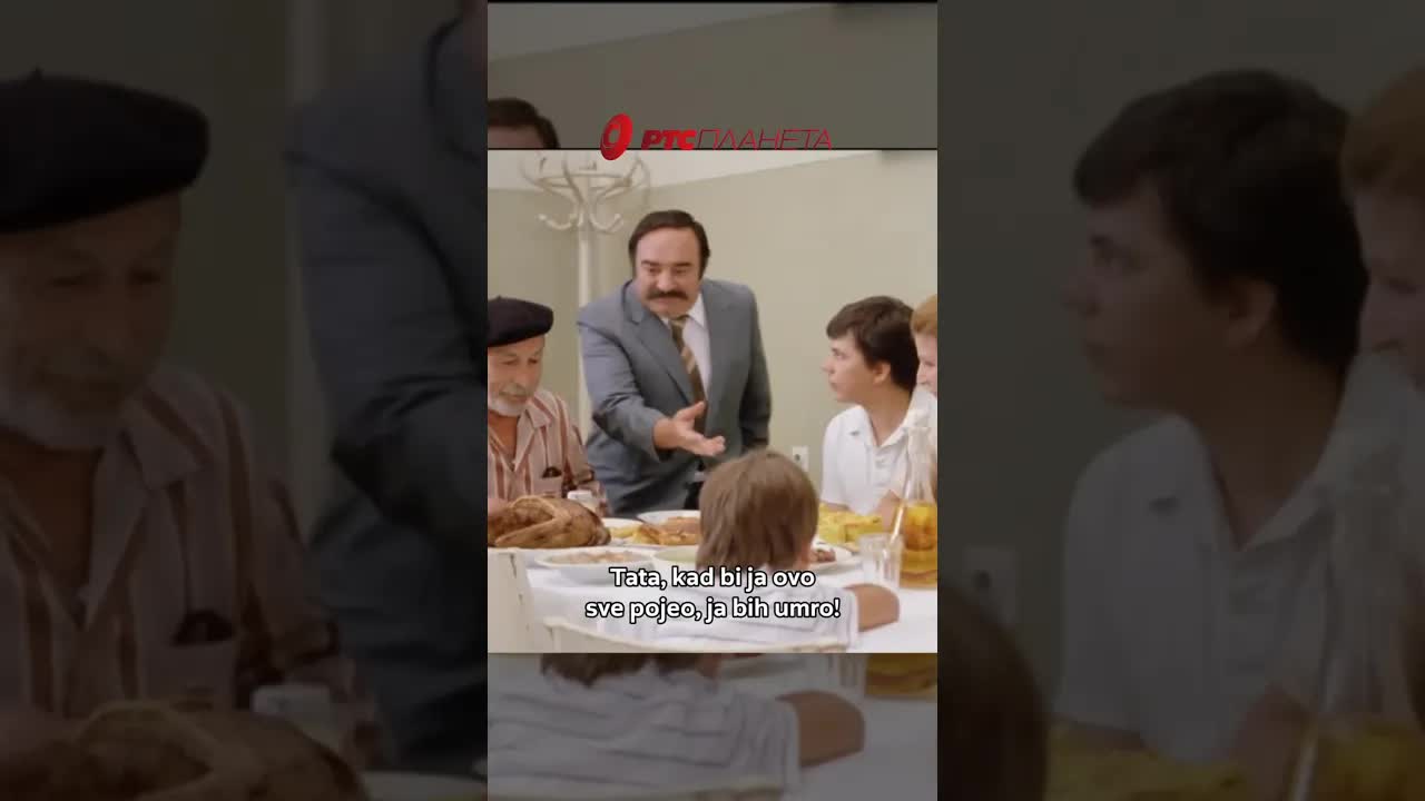 Tata i sin jedu ručak u Varljivom letu '68