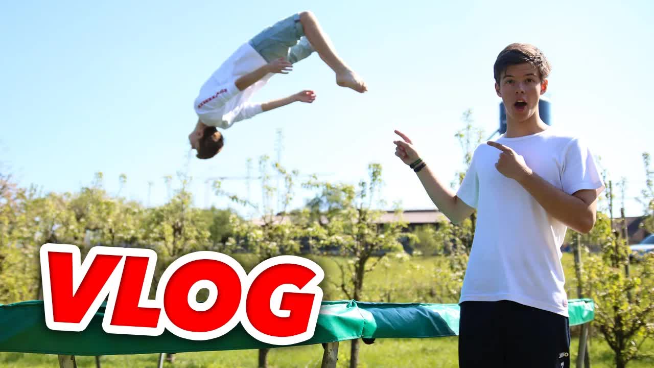 Trampolin Session mit Weltrekordversuch