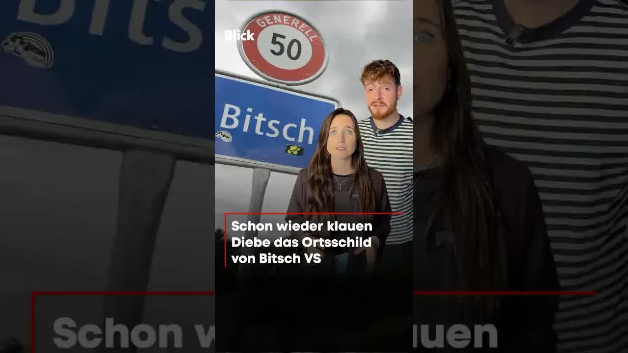 Das gestohlene Ortsschild von Bitsch