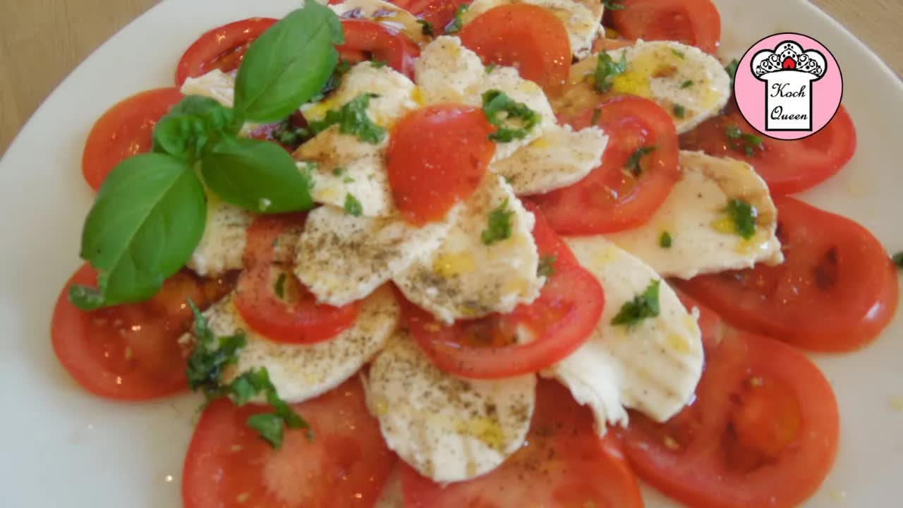 Tomaten-Mozzarella-Salat einfach zubereiten