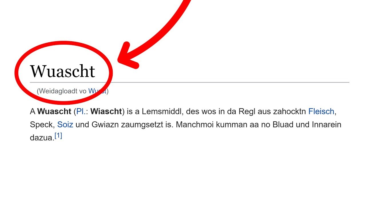Wikipedia auf Bairisch: Lustige Entdeckungen