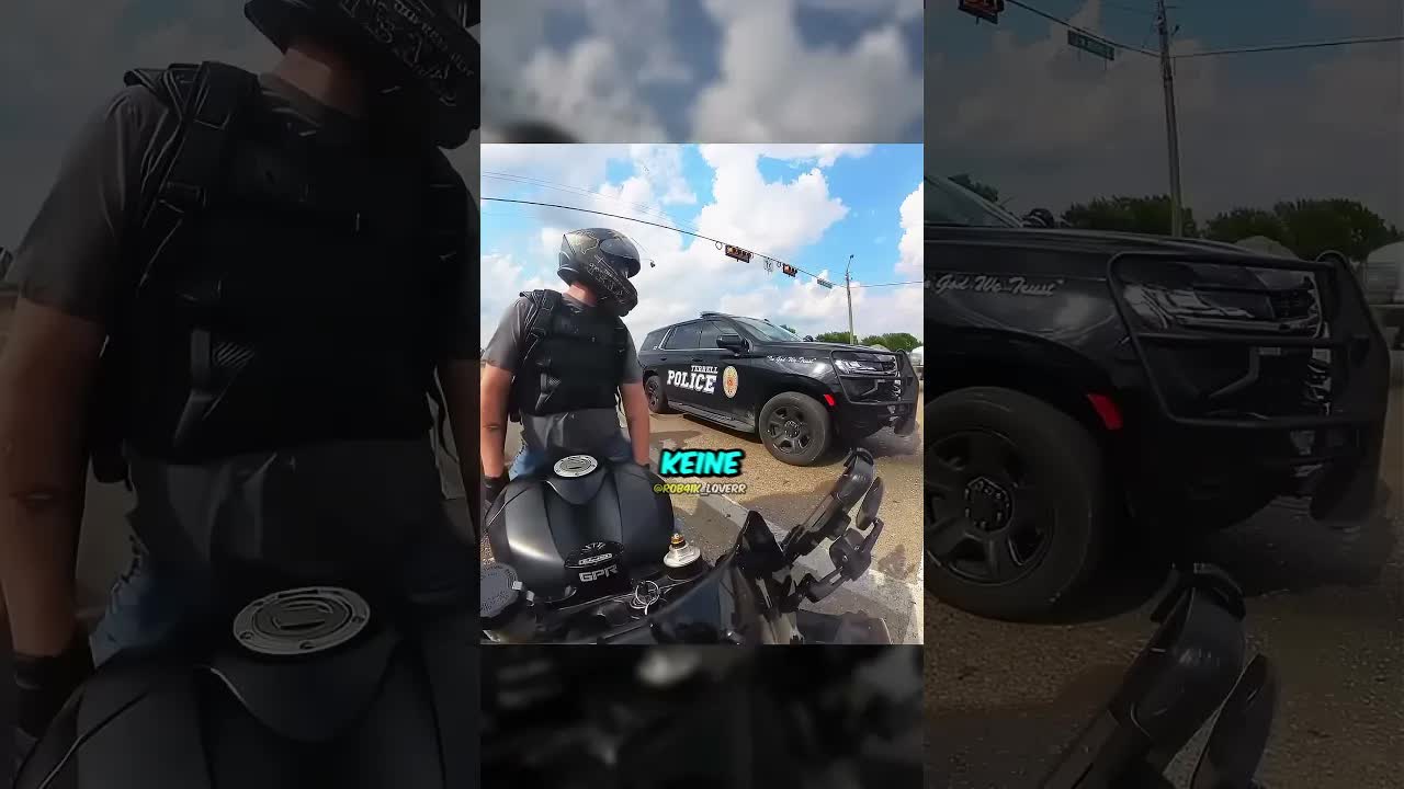 Cop challenged biker to race