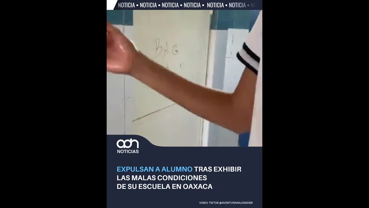Alumno expulsado por mostrar malas condiciones escolares