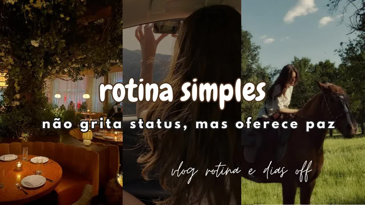 Rotina simples é o novo luxo