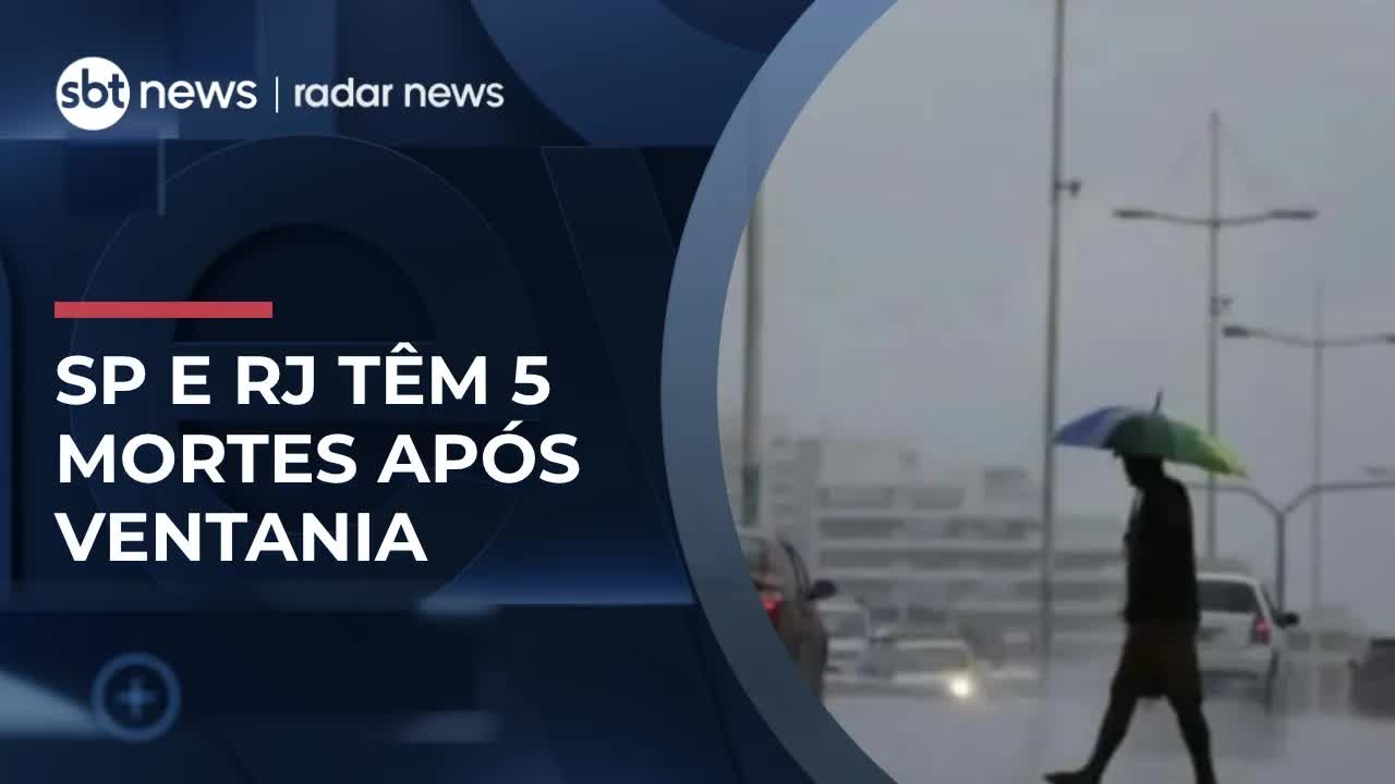 Ventania deixa mortos e destruição no sudeste