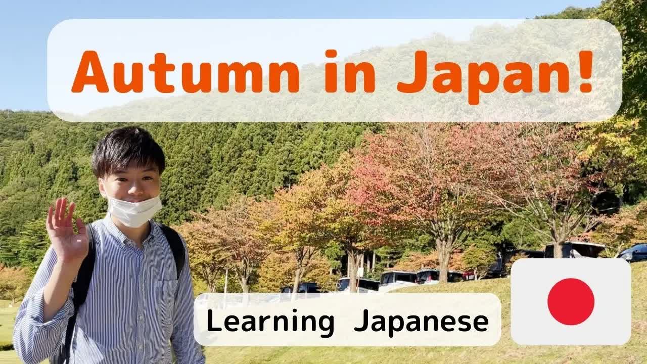 秋の公園を散歩しながら自然を楽しむ