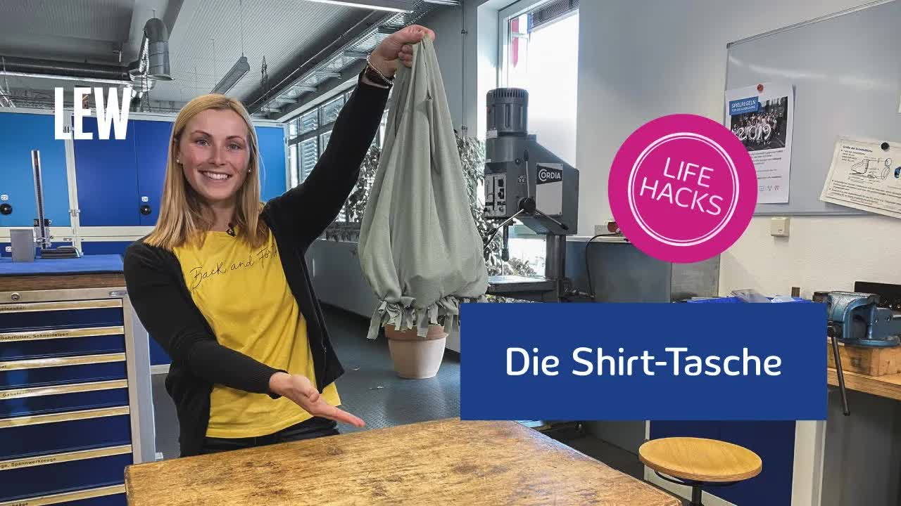 Aus altem Shirt eine Tragetasche machen