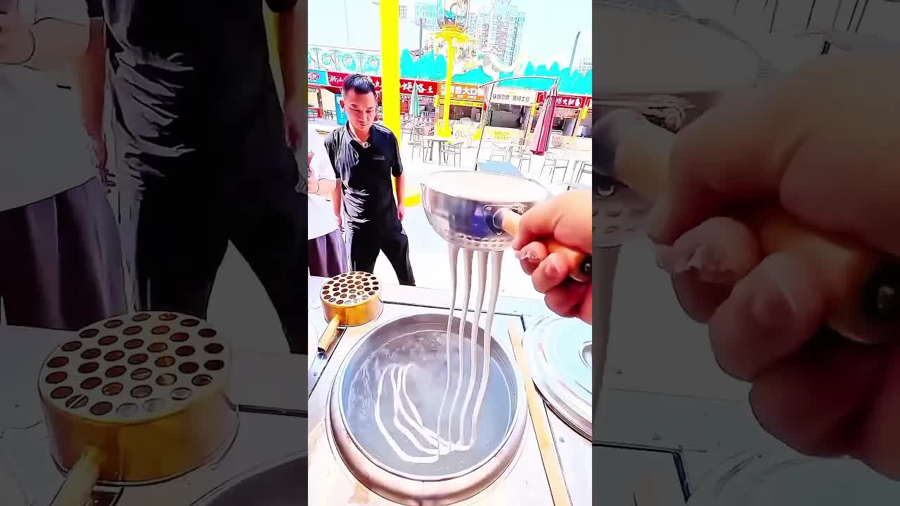 اكتشاف طريقة غريبة لعمل النودلز
