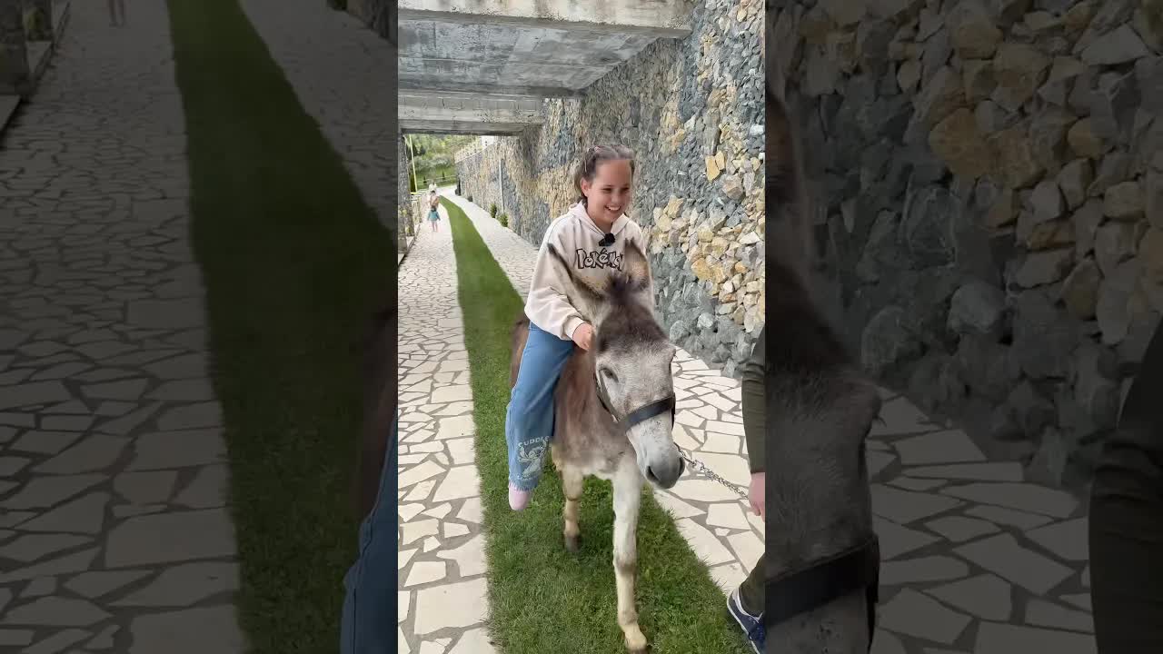 Prvi put jašu magarca u etno selu