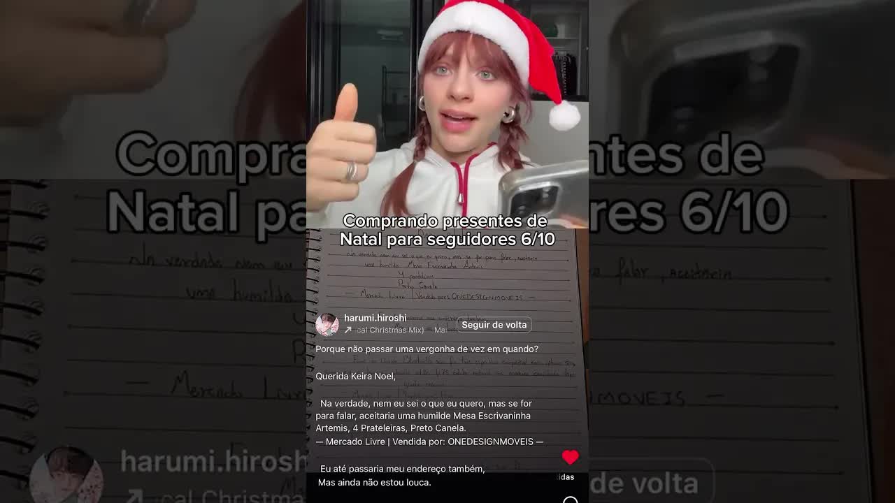 Comprando Presentes de Natal para Seguidores