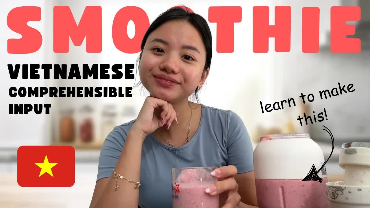 Làm sinh tố chuối dâu cho người mới học