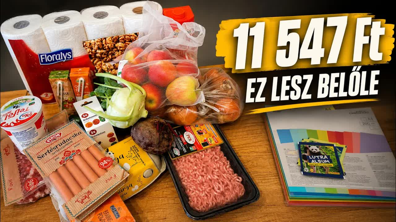 Heti bevásárlás és menüterv részletesen