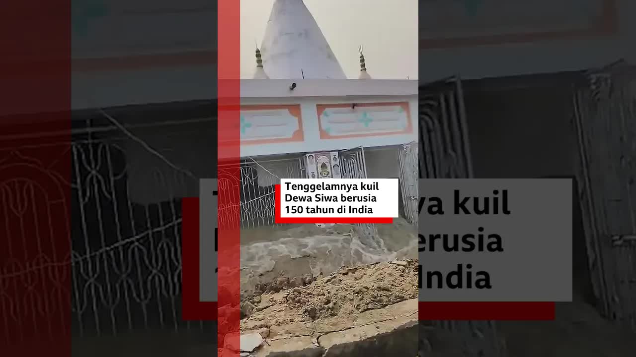 Kuil Kuno Tenggelam di Sungai Gangga
