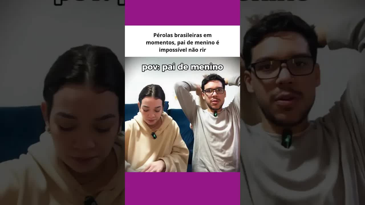 Momento engraçado entre pai e filho
