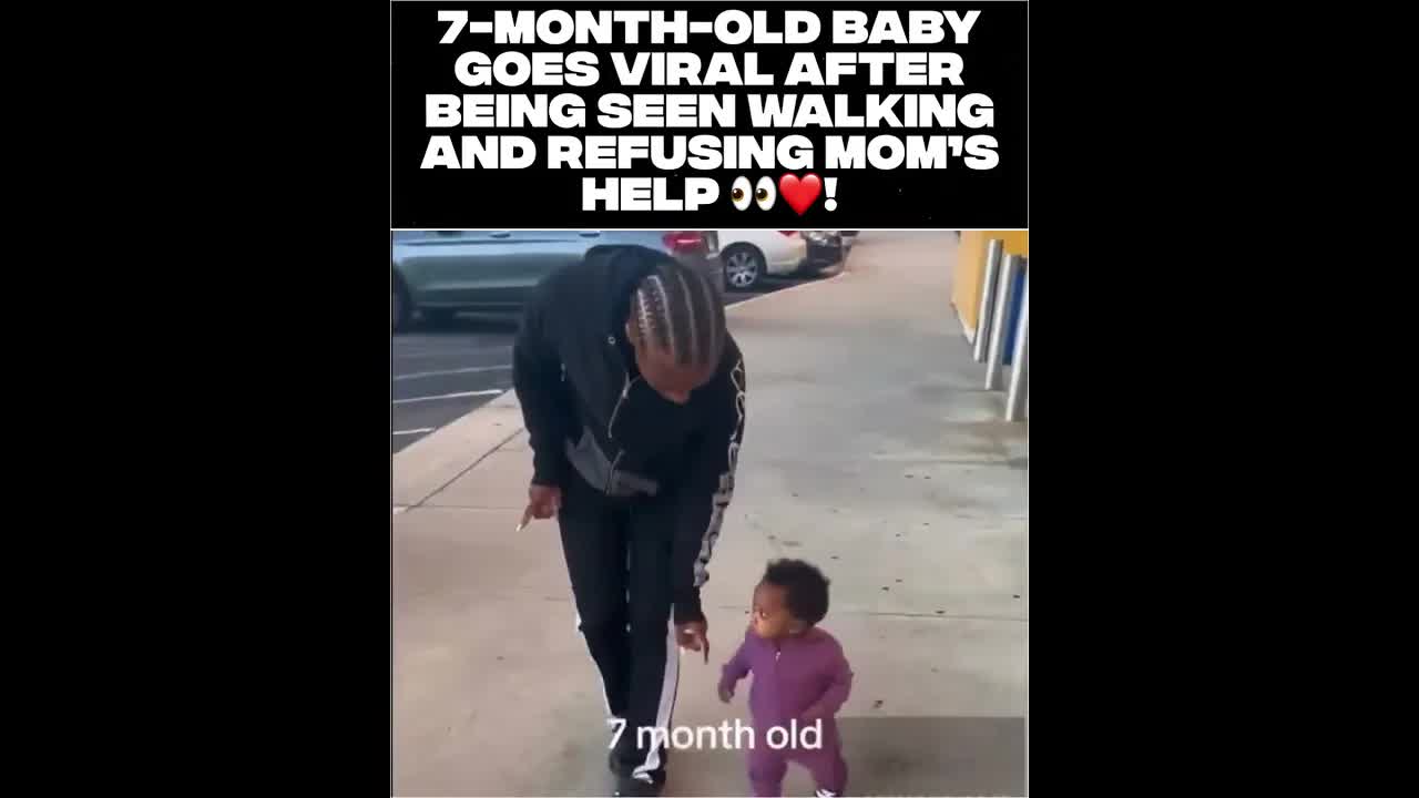 Baby Learns to Walk with Mom's Help