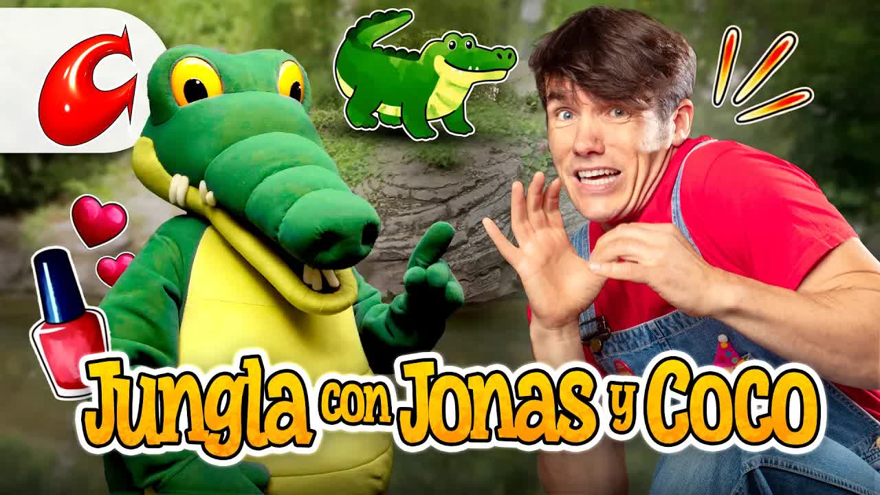 Jonás conoce la familia de cocodrilos en la jungla
