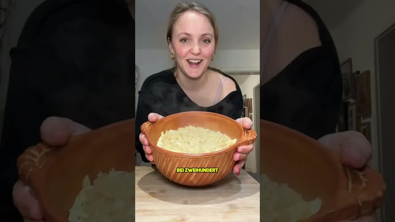 Käsespätzle im Airfryer mit Rotkraut