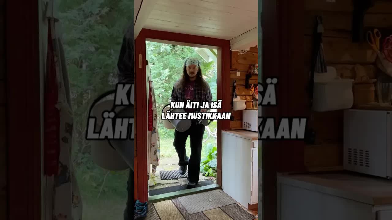 Äiti ja isä lähtevät mustikoille