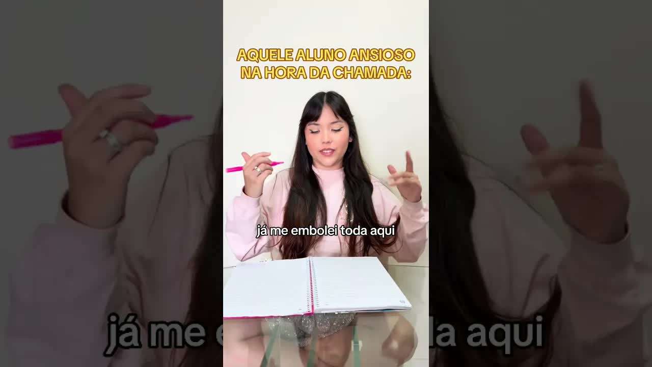 A aluna ansiosa na hora da chamada
