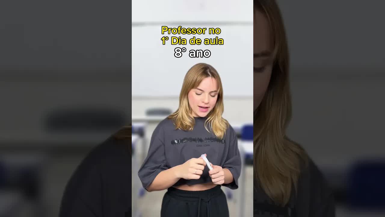 Primeiro dia de aula com a professora Kami
