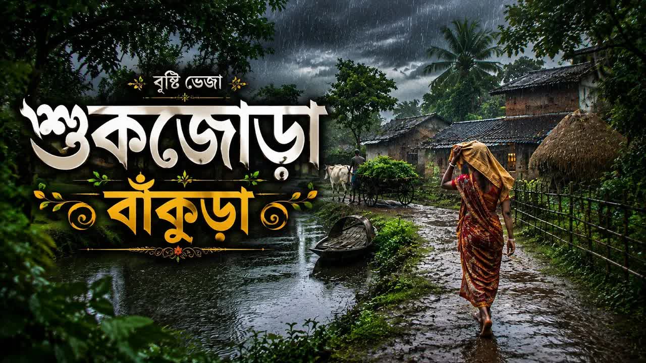 বৃষ্টিভেজা সুখজোড়া গ্রামের প্রাকৃতিক সৌন্দর্য