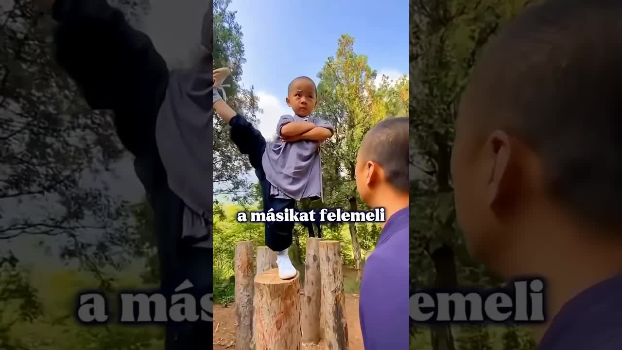 Két éves korától edző kis mester a Szu-olinban