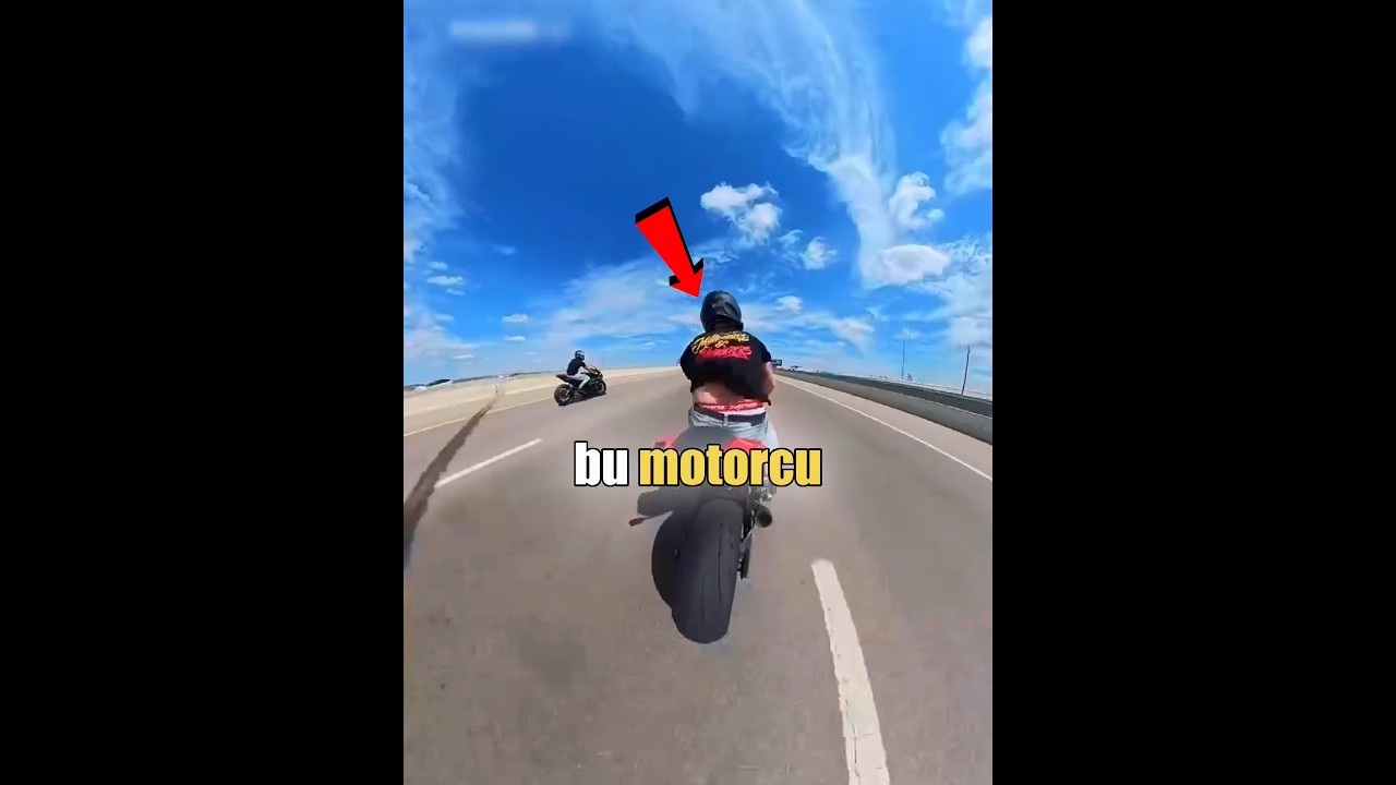 Motorcu Zincir Kopmasıyla Kazadan Sıyrıldı