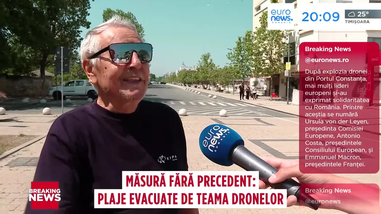 Evacuarea plajelor de la Marea Neagră din cauza dronelor