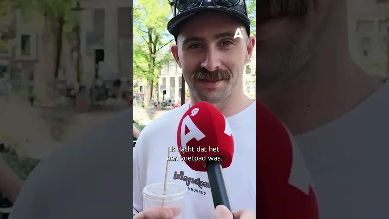 Verwarrende fietspaden in Amsterdam