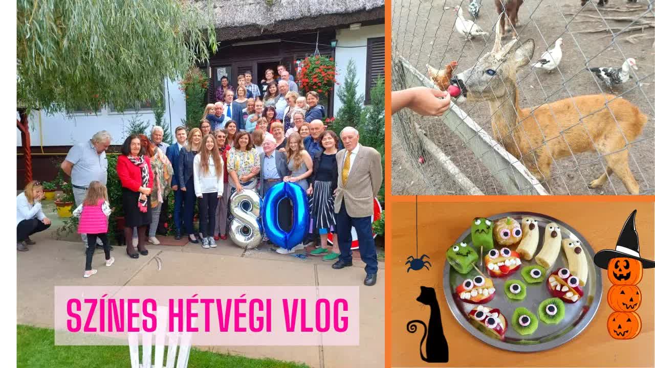 Halloweeni gyümölcstál és családi szülinap vlog