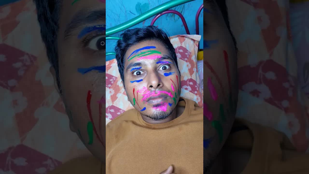 அப்பா முகத்தில் பூச்சைத் தடவிய பிரணி