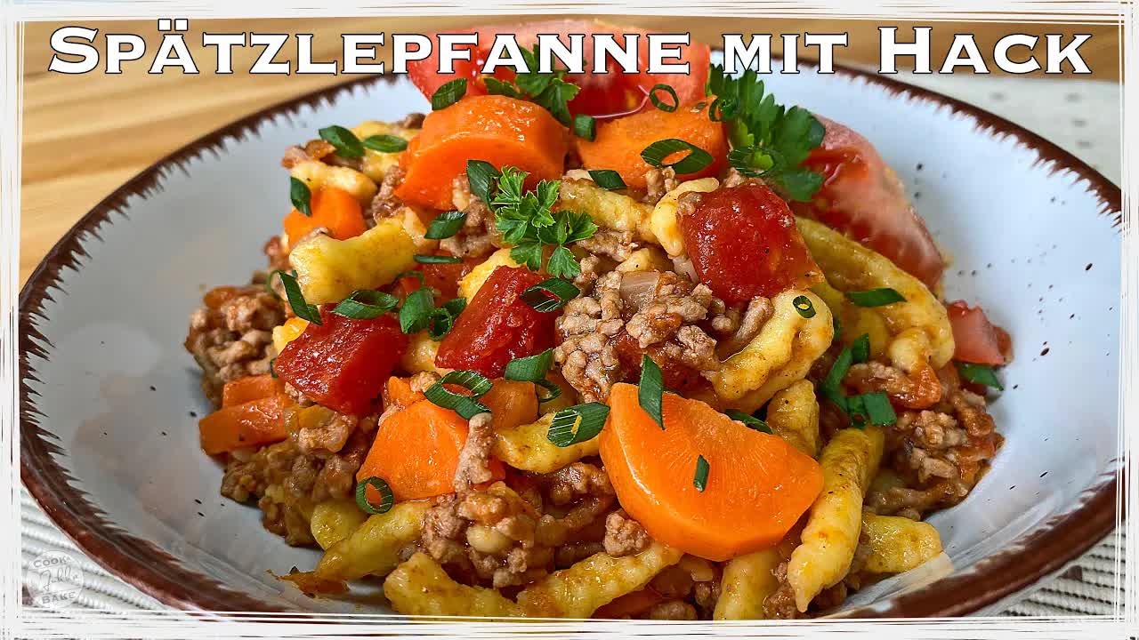 Spätzlepfanne mit Hackfleisch in 20 Minuten