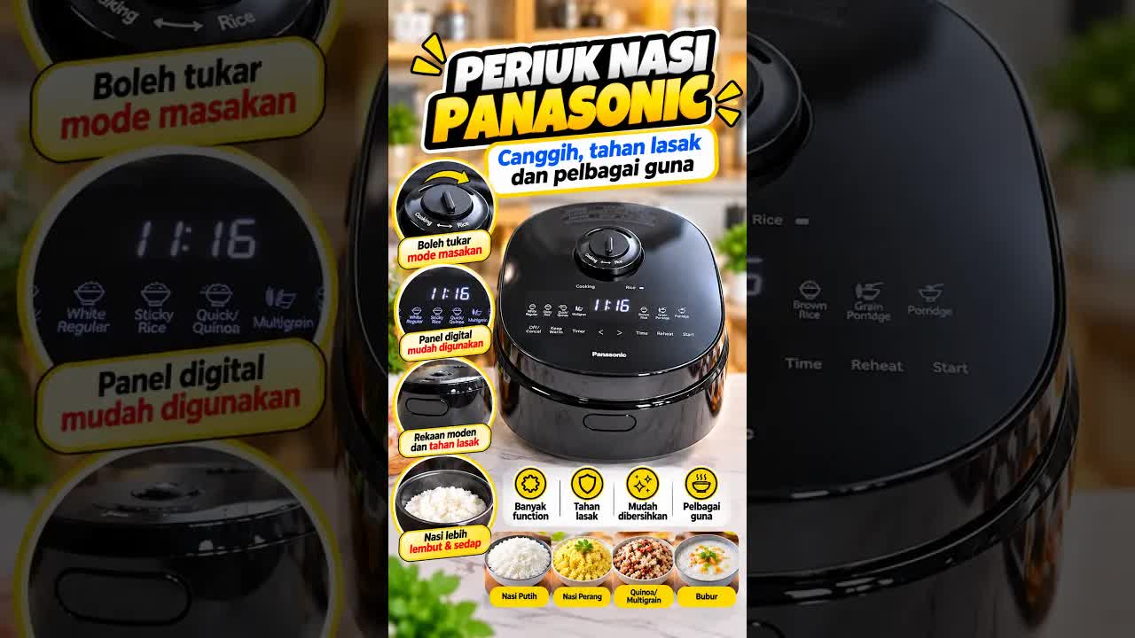 Ulasan Periuk Nasi Panasonic Binchotan Canggih