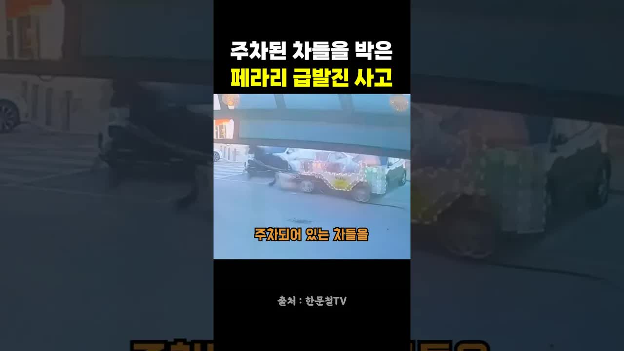 주차된 차량 충돌한 관광 마차 사고
