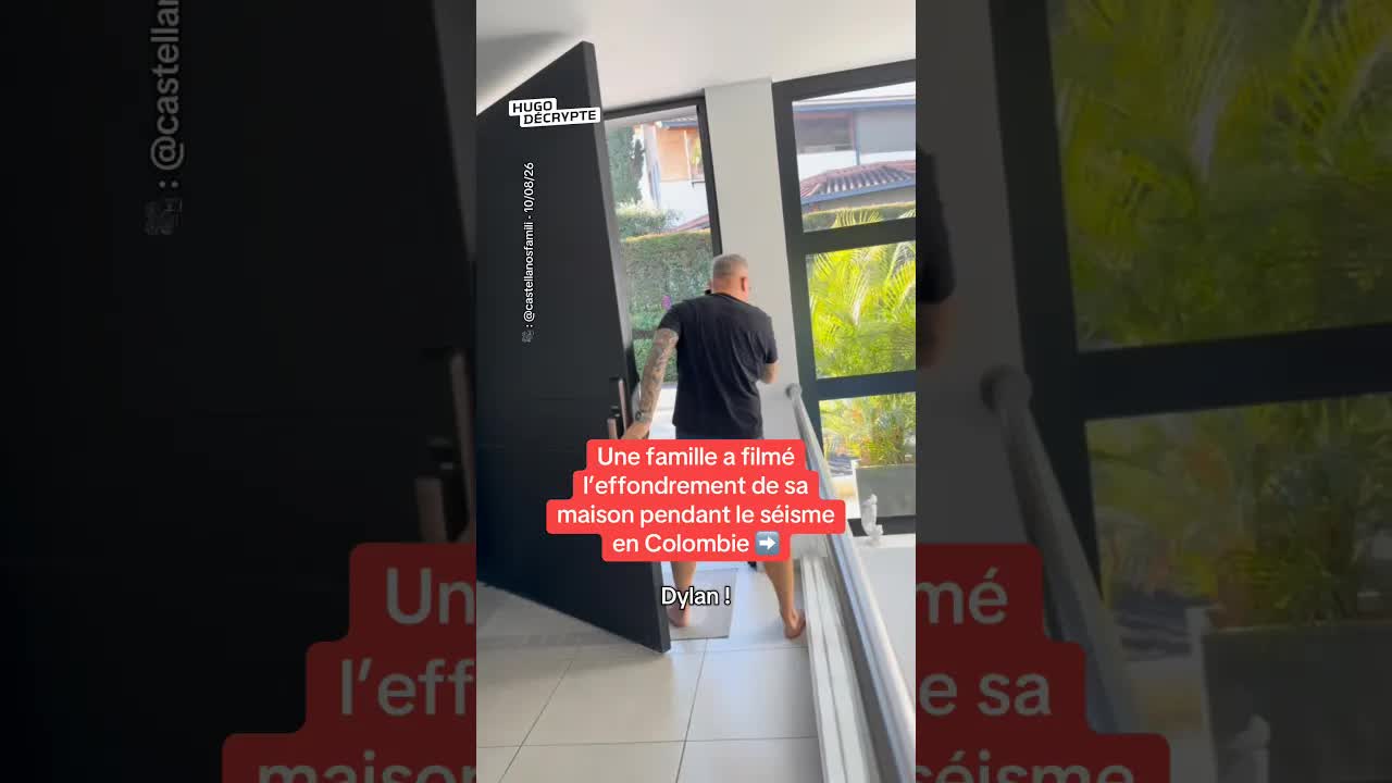 Familia graba el derrumbe de su casa